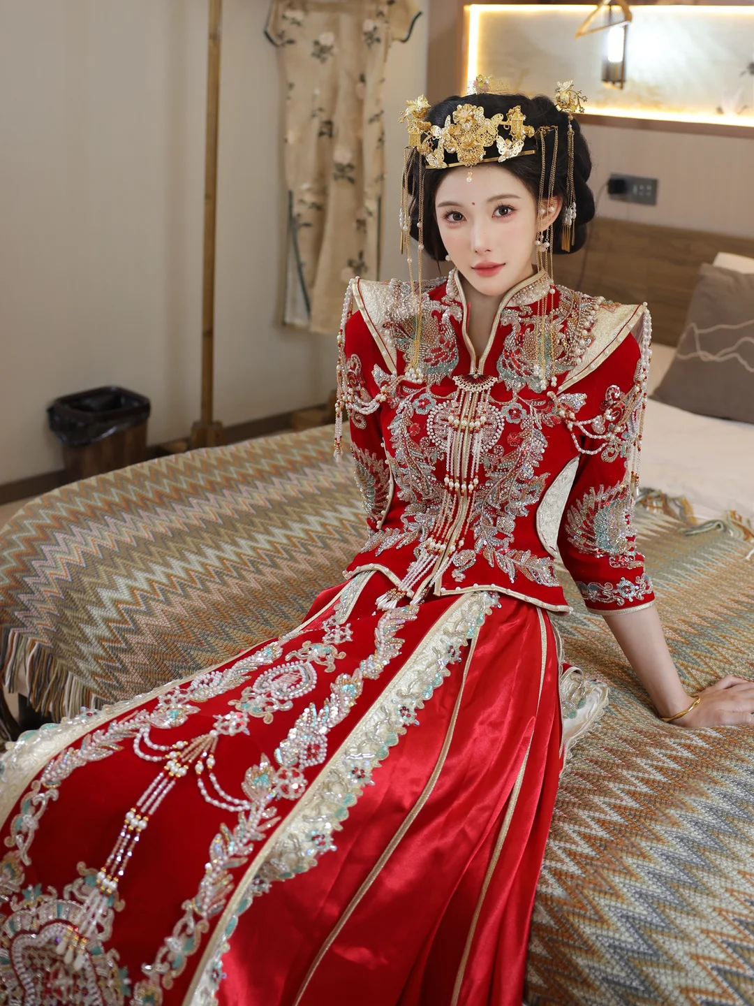 梨霜儿 - No.004 新娘红装 [113P-2.3GB] tg@simisebaisi 【丝足阁】018.webp